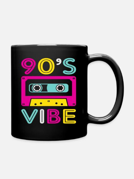 90s Vibes - Full Colour Mug - black