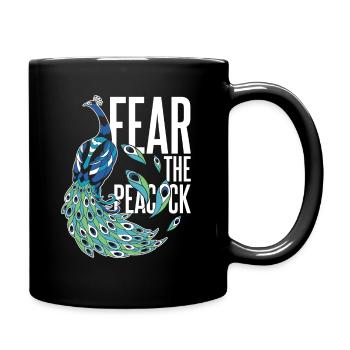 Paon Oiseau Animal Paons - Mug uni - noir - Droite