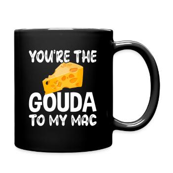 Gouda Käse Besessenheit Käsesucht Gouda Sucht - Tasse einfarbig - Schwarz - Rechts