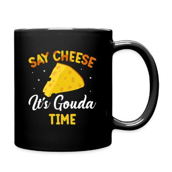 Say Cheese it's Gouda Time - Full Colour Mug - black - Right