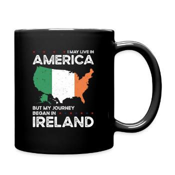 Né en Irlande Irlande États-Unis - Mug uni - noir - Droite