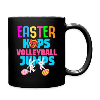 Pâques Volleyball Lapin Vacances Lapin Sport - Mug uni - noir - Droite