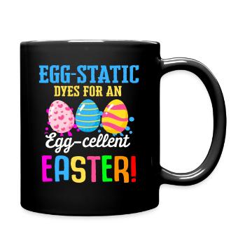 Easter Colorful Egg Dye Rabbit Egg Hunt - Full Colour Mug - black - Right