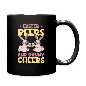 Lapins de Pâques Bière à boire Lapin de vacances - Mug uni - noir - Droite