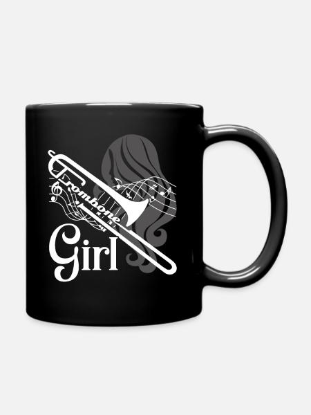 Trombone Trombone Girl - Full Colour Mug - black
