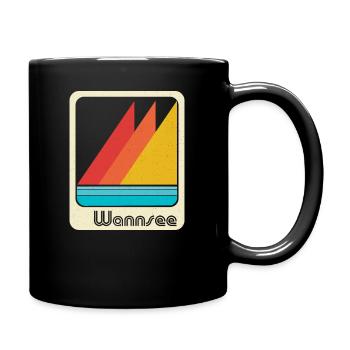 Retro Vintage Waldbad Wannsee Outfit See Baden - Tasse einfarbig - Schwarz - Rechts