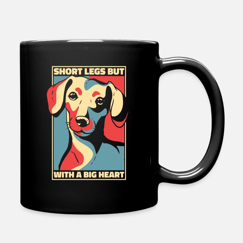 Dackel Hund - Tasse einfarbig - Schwarz
