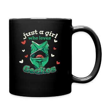 Gecko Geckos Echse - Tasse einfarbig - Schwarz - Rechts