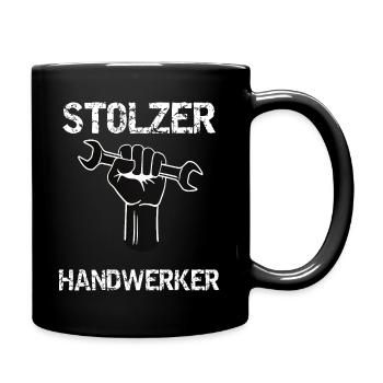STOLZER HANDWERKER I HANDWERK I MEISTER - Tasse einfarbig - Schwarz - Rechts