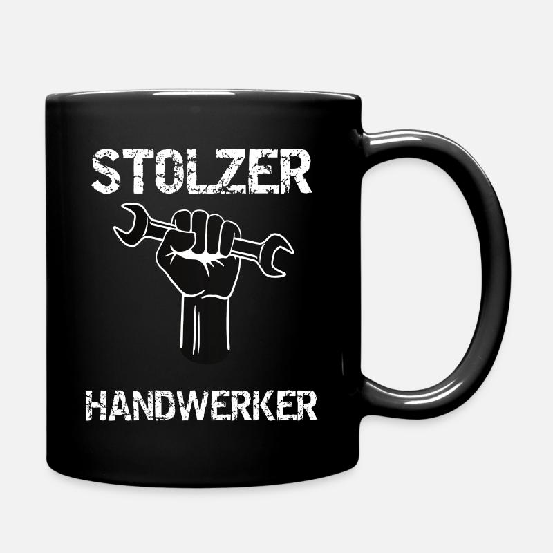 STOLZER HANDWERKER I HANDWERK I MEISTER - Tasse einfarbig - Schwarz