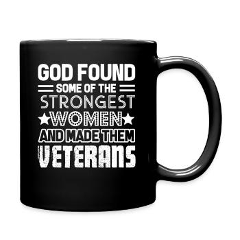 Veteran Strongest Women Become Veteran - Full Colour Mug - black - Right