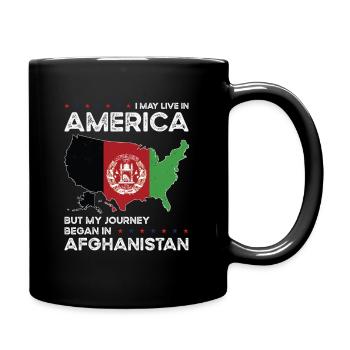 Geboren in Afghanistan Afghanistan Amerikaner USA - Tasse einfarbig - Schwarz - Rechts