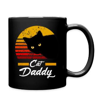 Cat Daddy Vintage Black Cat Cadeau pour Cat Lover - Mug uni - noir - Droite