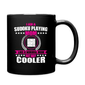 Sudoku Mama - Tasse einfarbig - Schwarz - Rechts