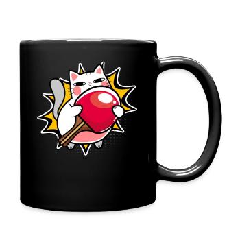 Tischtennis Cat Pingpong Tournament Tennis - Tasse einfarbig - Schwarz - Rechts