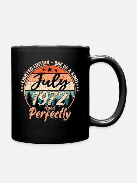 Juillet 1972 anniversaire 1972 légendes Juillet - Mug uni - noir