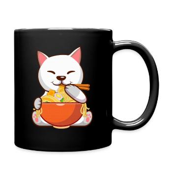 Ramen Eater Cat Lovers Animal Cat Whisperer - Full Colour Mug - black - Right