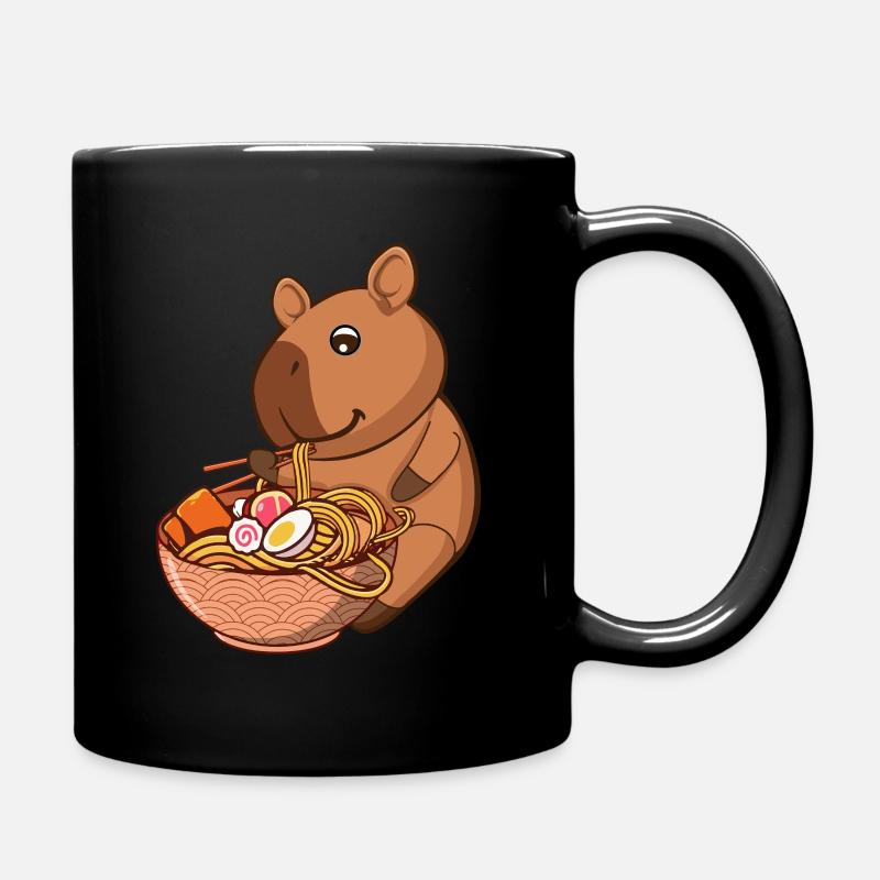 Soupe de nouilles japonaises Capybara - Mug uni - noir