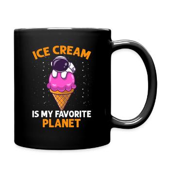 Planet Ice Universe Summer Astronaut - Full Colour Mug - black - Right