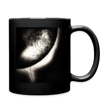Frau Kunst - Tasse einfarbig - Schwarz - Rechts