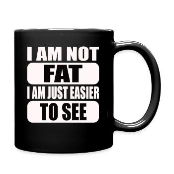 lustiges männer mit dickem bauch - Tasse einfarbig - Schwarz - Rechts