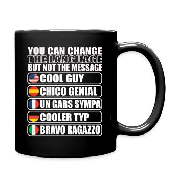 Great type gift idea for men - Full Colour Mug - black - Right