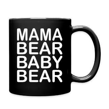 Mama Bear Baby Bear - Tasse einfarbig - Schwarz - Rechts