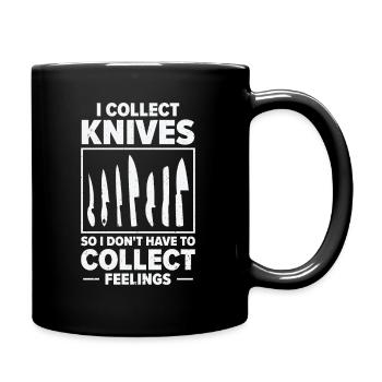 Couteaux collecteurs de couteaux - Mug uni - noir - Droite