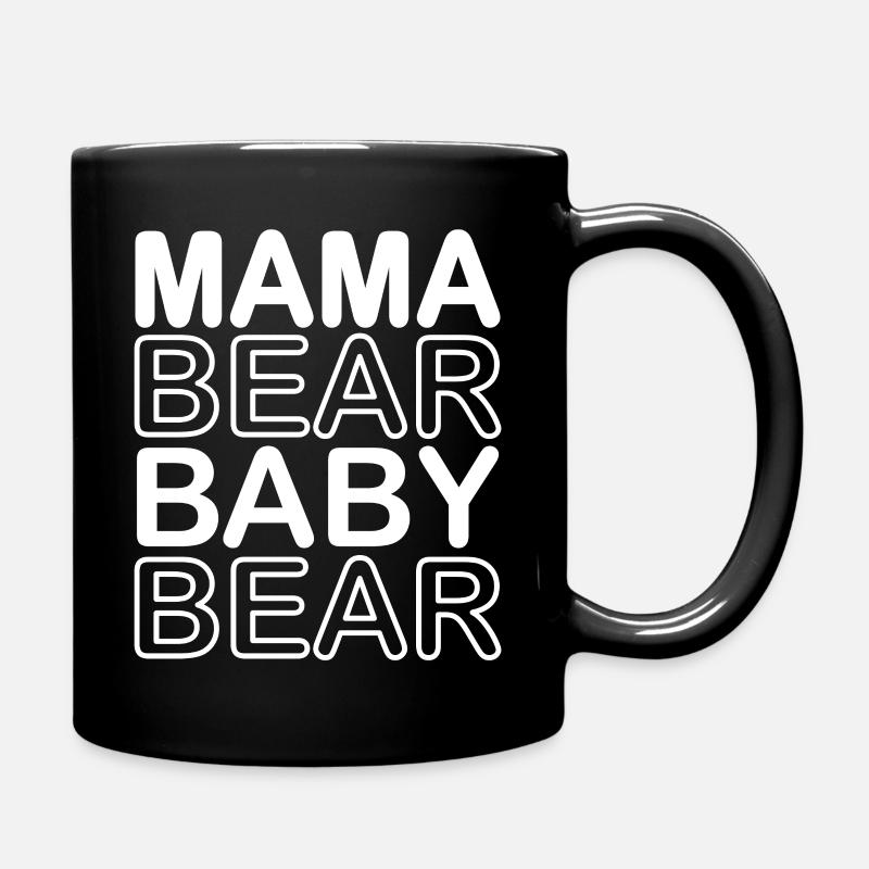 Maman Ours Bébé Ours - Mug uni - noir