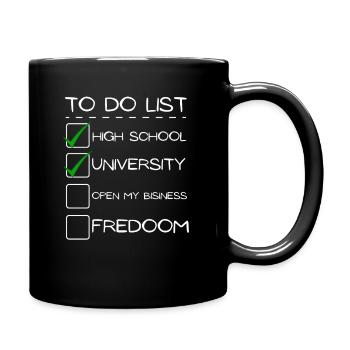 Liste der Unternehmer - Tasse einfarbig - Schwarz - Rechts