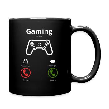 Videospiele rufen Sie mich an - Tasse einfarbig - Schwarz - Rechts