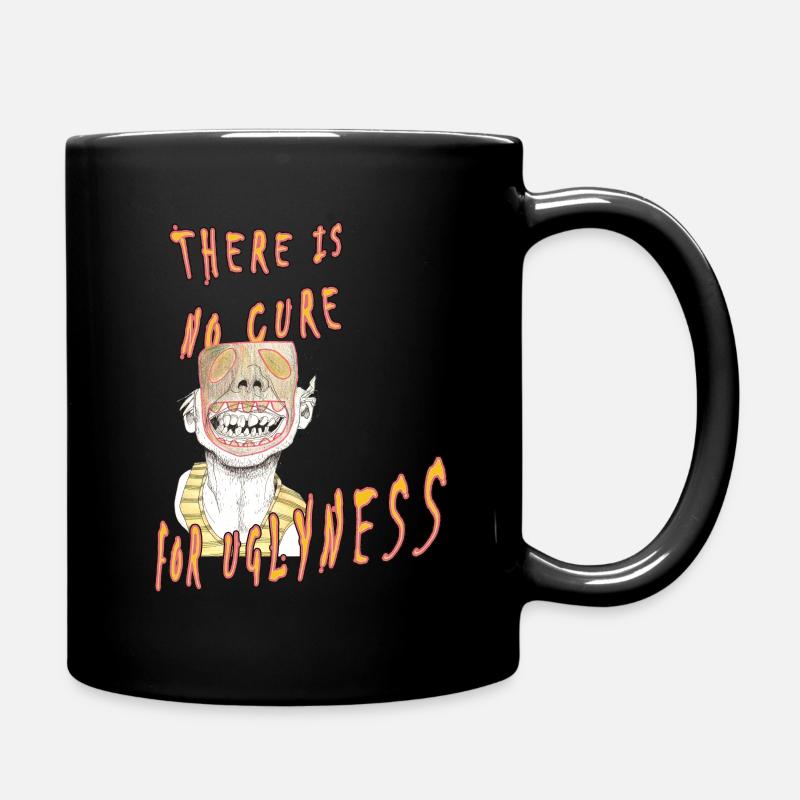 No cure for ugliness - Full Colour Mug - black
