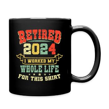 Retired 2024 Pensioner Pension Pensioner - Full Colour Mug - black - Right