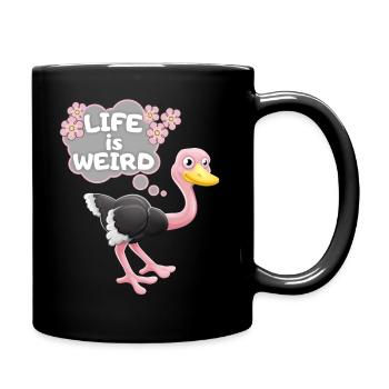 Autruche oiseau, oiseau autruche drôle de dicton comique - Mug uni - noir - Droite