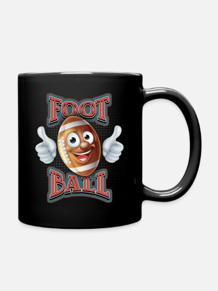 Football américain, drôle de dessin animé fooball - Mug uni - noir