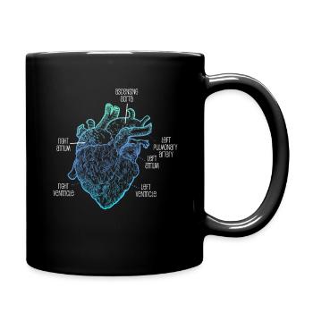 Parts Of Heart - Full Colour Mug - black - Right
