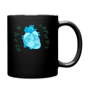 Parts Of Heart - Full Colour Mug - black - Right