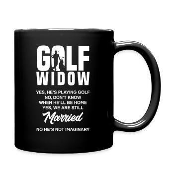 Veuve de golf Drôle de golfeur Femme Cadeau - Mug uni - noir - Droite