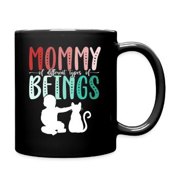 Mom Of Different Types of Muttertag Katze Geschenk - Tasse einfarbig - Schwarz - Rechts