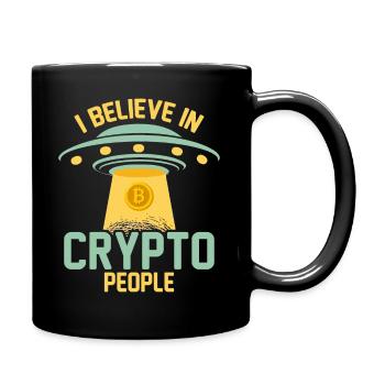 Ich Glaube An Die Krypto-Leute - Tasse einfarbig - Schwarz - Rechts