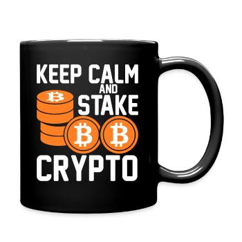 Stay calm and bet on crypto - Full Colour Mug - black - Right