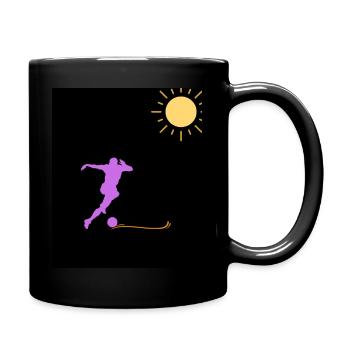 fussball picture - Tasse einfarbig - Schwarz - Rechts
