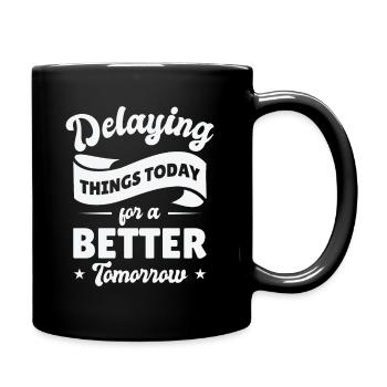 Procrastinating Vintage Fan Procrastinator - Full Colour Mug - black - Right