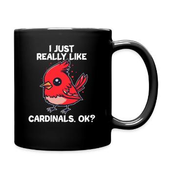 Cardinal Rouge Cardinal Rouge J’aime Cardinaux Kawaii - Mug uni - noir - Droite