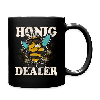 Honig Dealer Bienen Imker Biene - Tasse einfarbig - Schwarz - Rechts