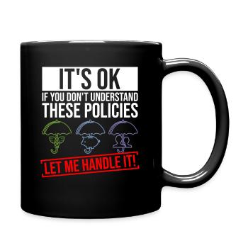 Design Von Versicherungsagenten Für - Tasse einfarbig - Schwarz - Rechts