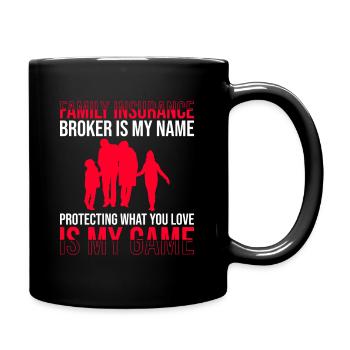 Familienversicherungsmakler-design Für - Mug uni - noir - Droite