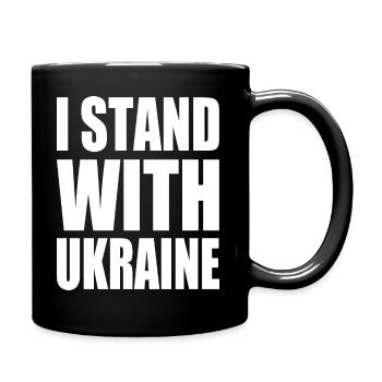 I stand with ukraine - Mug uni - noir - Droite