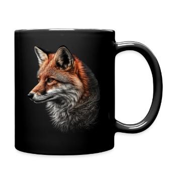 Fox Forest Animals Animal Motif Art Motif Fox - Full Colour Mug - black - Right