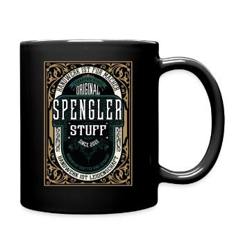 Original Spengler, Robustes Handwerker-Shirt - Tasse einfarbig - Schwarz - Rechts